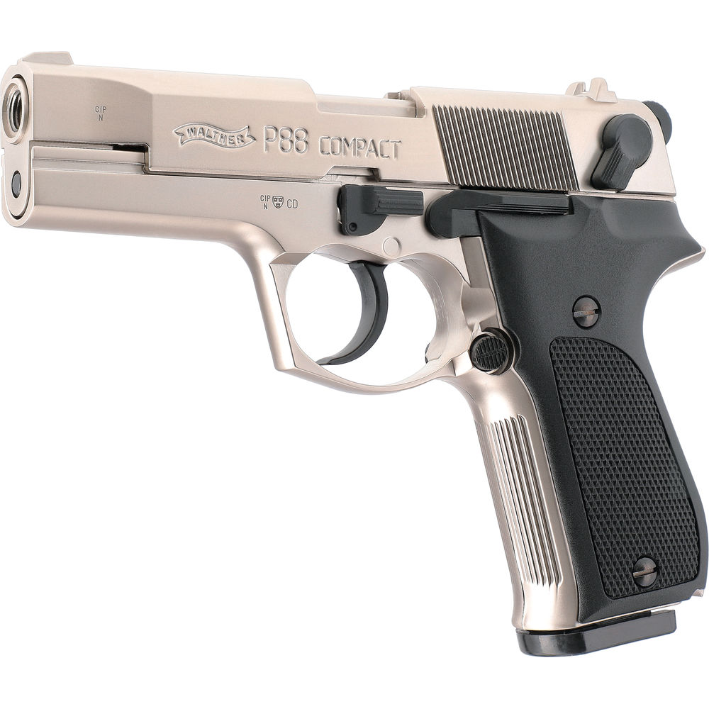 Walther P88 Schreckschusspistole Nickel I Holz